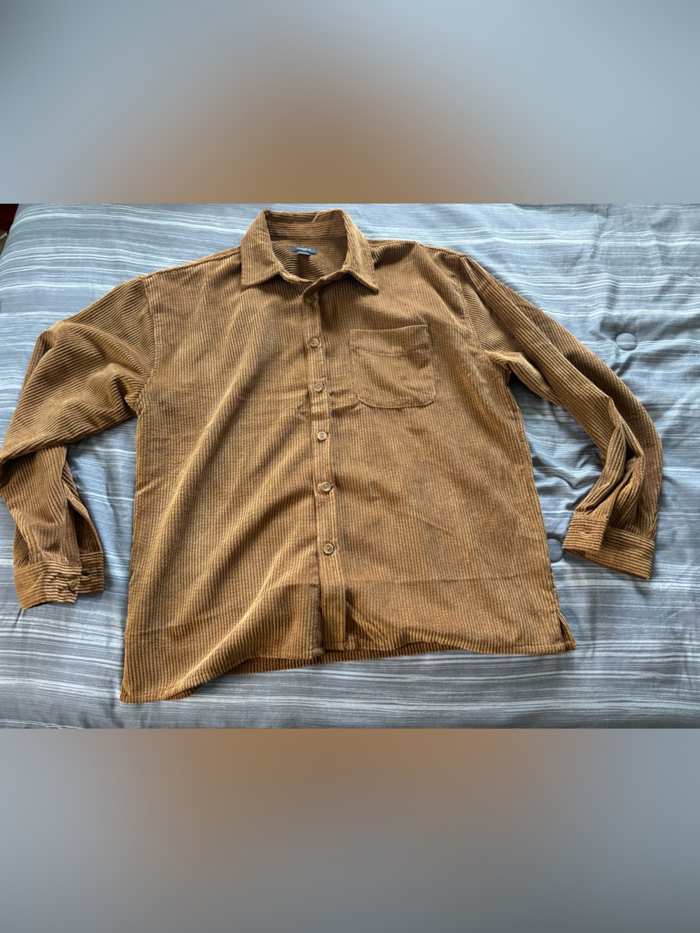 Forever 21 Men's Corduroy Shirt Jacket in Warm Brown